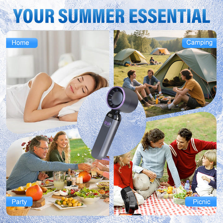 Portable Handheld Turbo Fan – Super Powerful Breeze, Ultra-Light & Perfect for Travel  | Bowlift