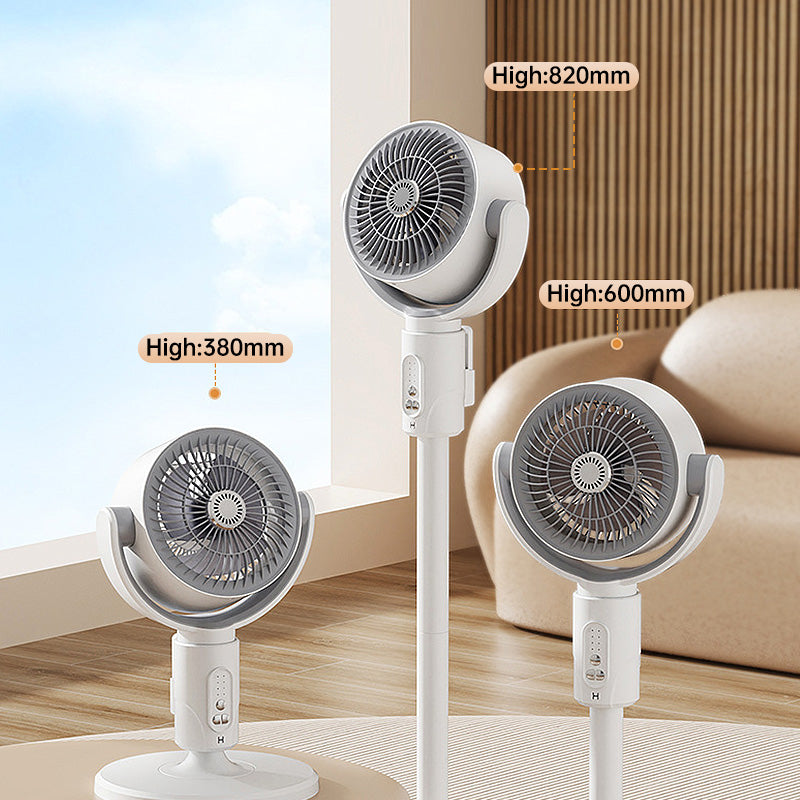 Motor stand fan, 20dB very quiet fan, 30m throw distance, 2465m³/h air volume, fan with remote control & cooling | Bowlift