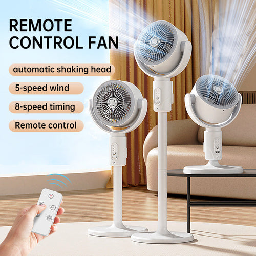 Motor stand fan, 20dB very quiet fan, 30m throw distance, 2465m³/h air volume, fan with remote control & cooling | Bowlift