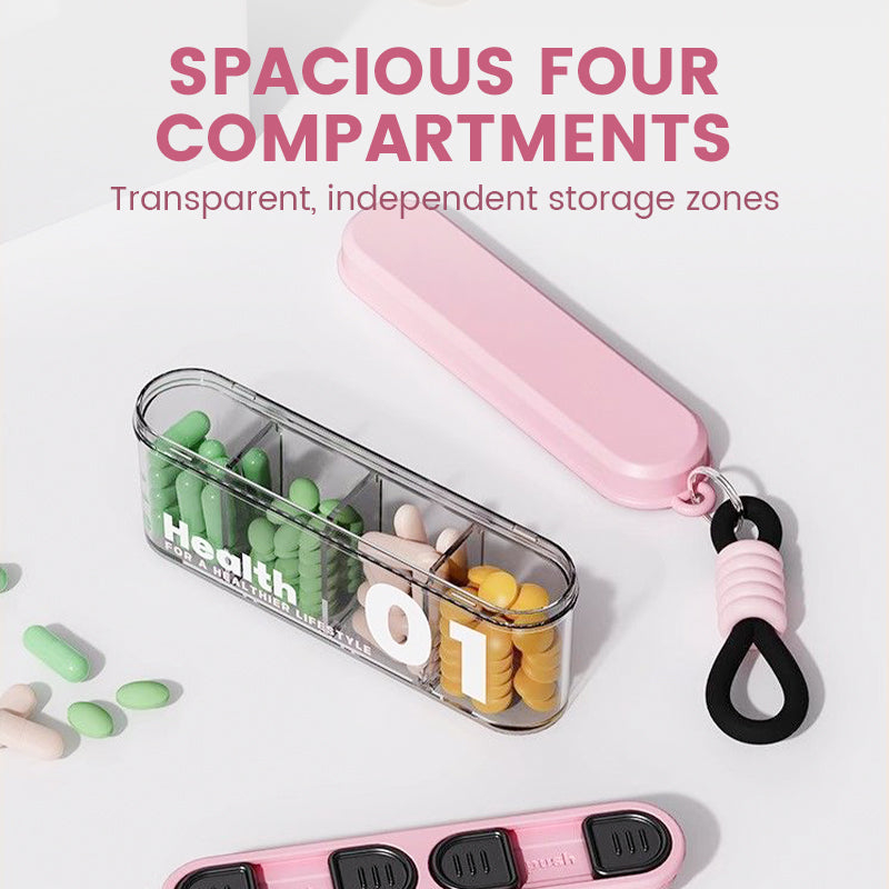 BowLift | Portable, sealed pill holder with 4 compartments