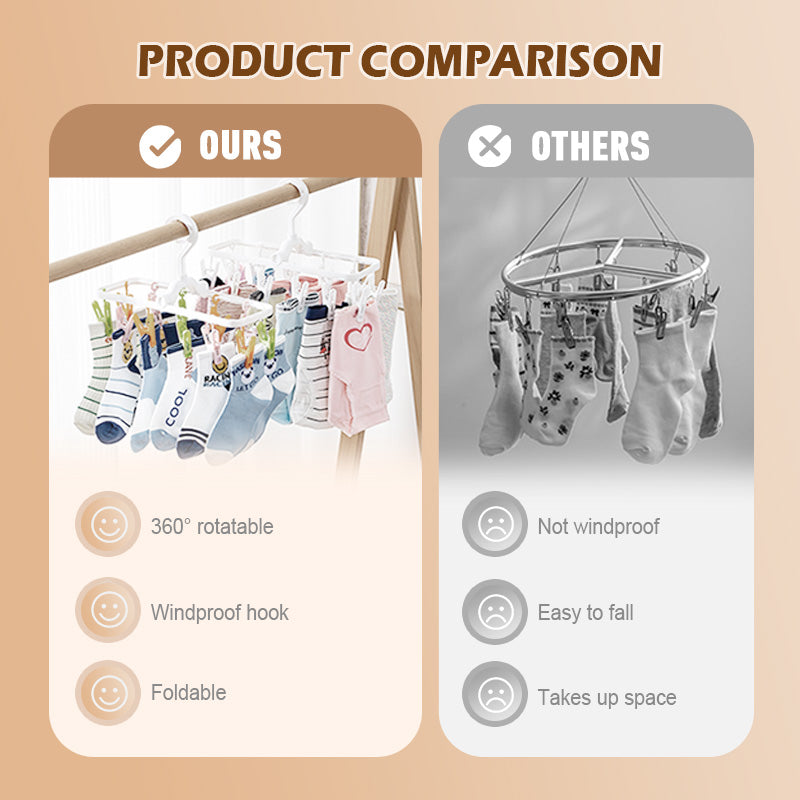 BowLift | 12-clip collapsible and windproof drying rack