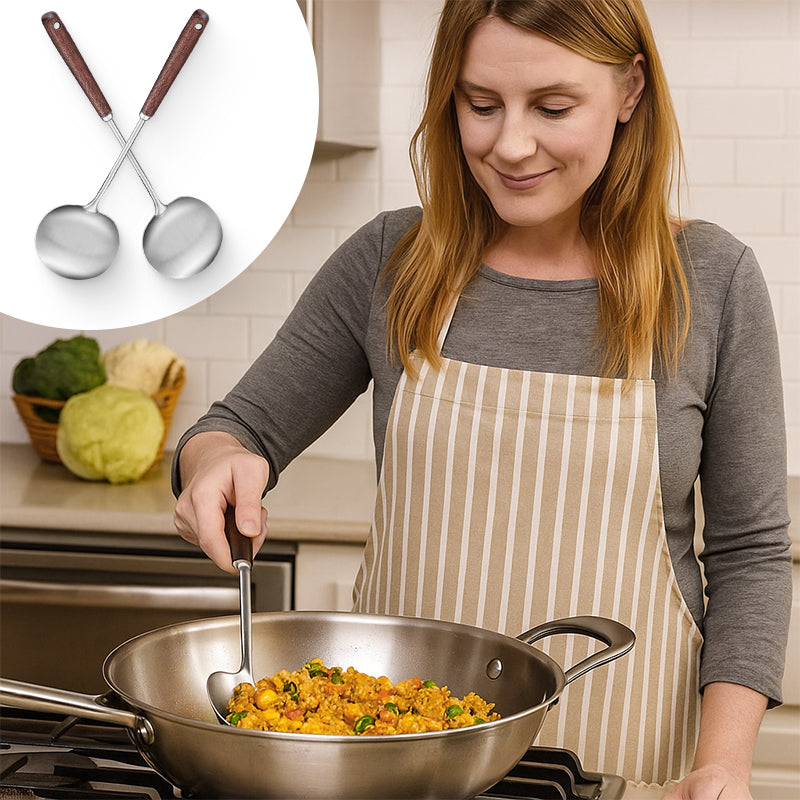 BowLift | 2-in-1 cooking spoon in stainless steel