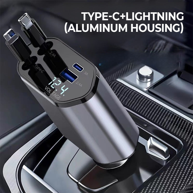 BowLift | 4-in-1 fast charger and retractable car charger