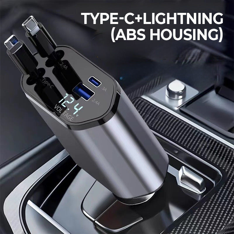 BowLift | 4-in-1 fast charger and retractable car charger