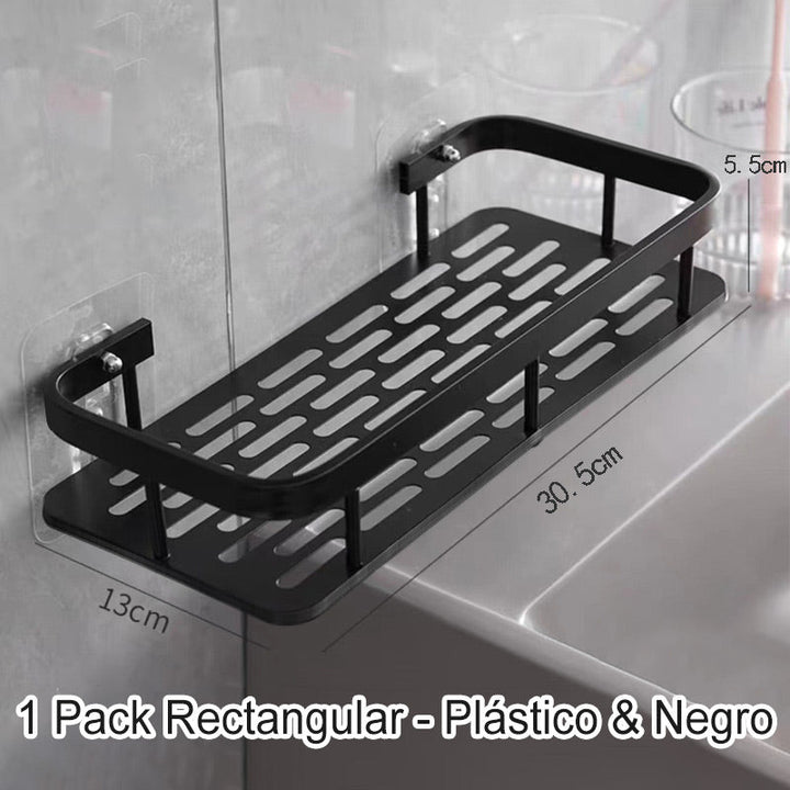 BowLift | Corner shower shelf without drilling with hooks
