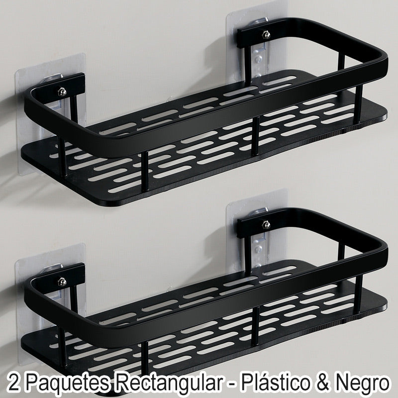 BowLift | Corner shower shelf without drilling with hooks