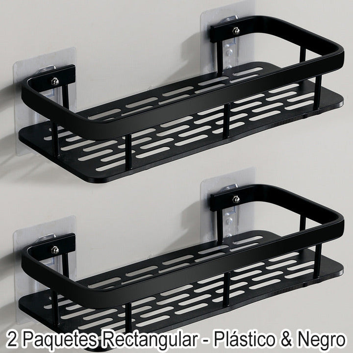 BowLift | Corner shower shelf without drilling with hooks