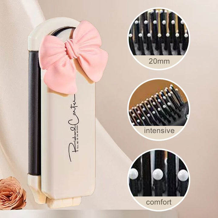 BowLift | Portable mini air cushion comb with removable mirror