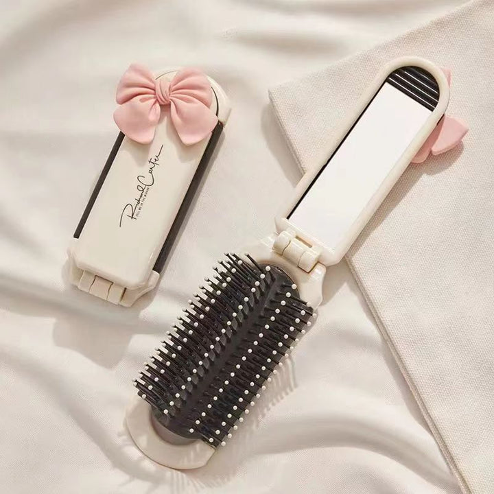 BowLift | Portable mini air cushion comb with removable mirror