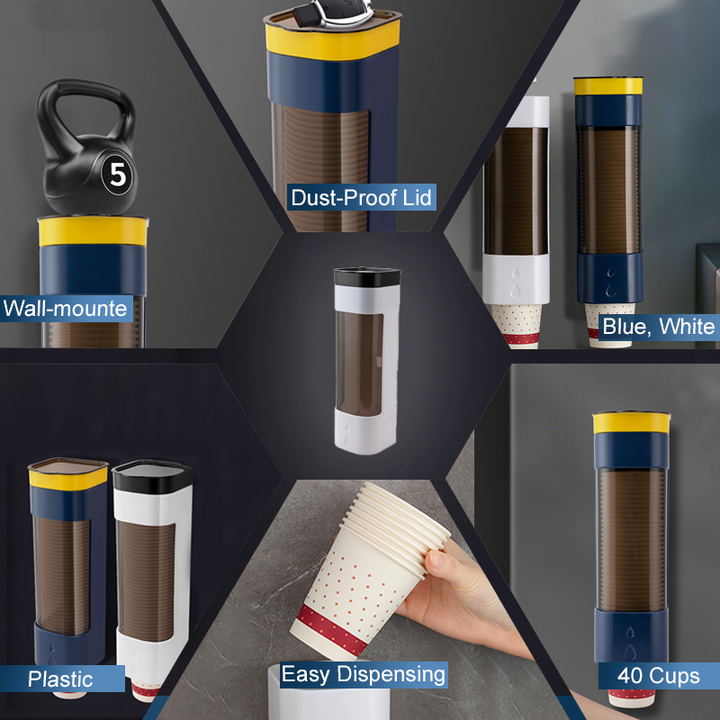 BowLift | Wall-mounted dispenser holder for disposable cups