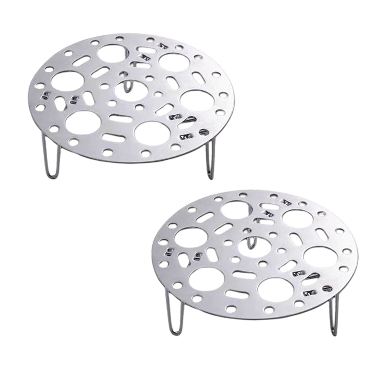 BowLift | Silver-colored steamer rack in stainless steel with support for cooking