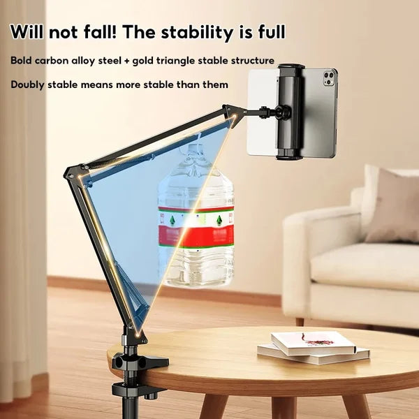 BowLift | Hidden phone holder for bedside table, retractable