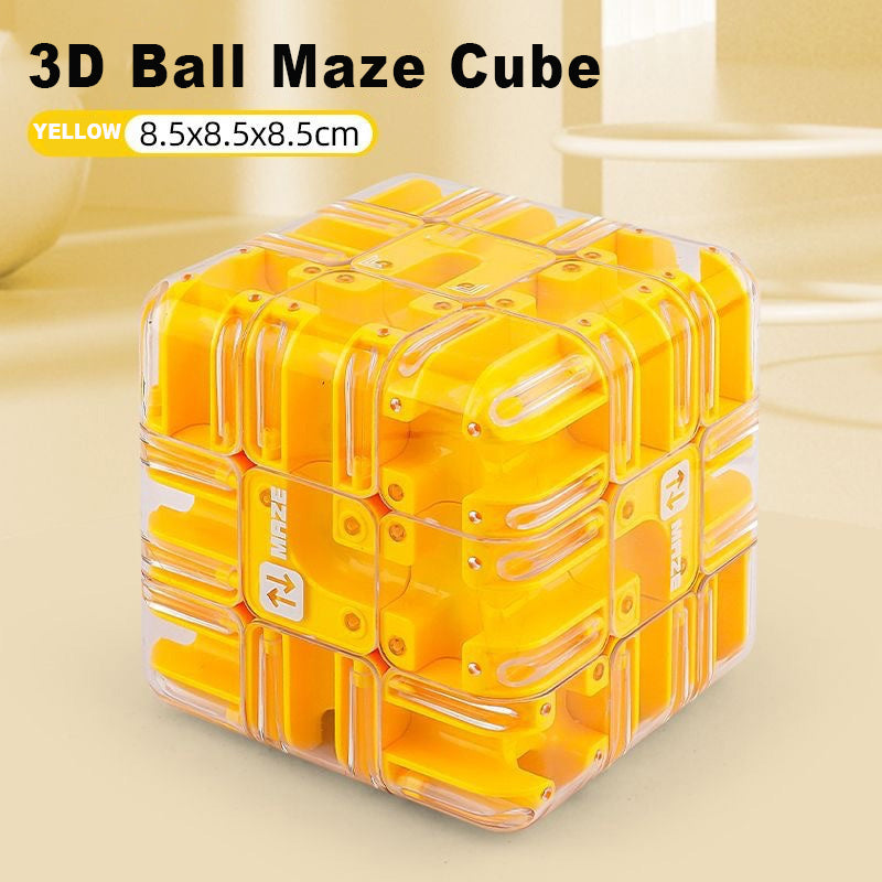 3D labyrinth cube with metal ball | Bowlift