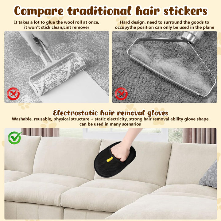 BowLift | Electrostatic gloves for removing pet hair
