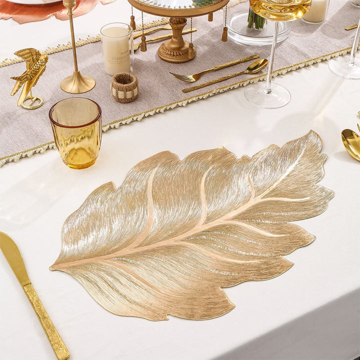 BowLift | Gold Leaf Luxury Placemat – 3D Elegant Table Mat made of PVC