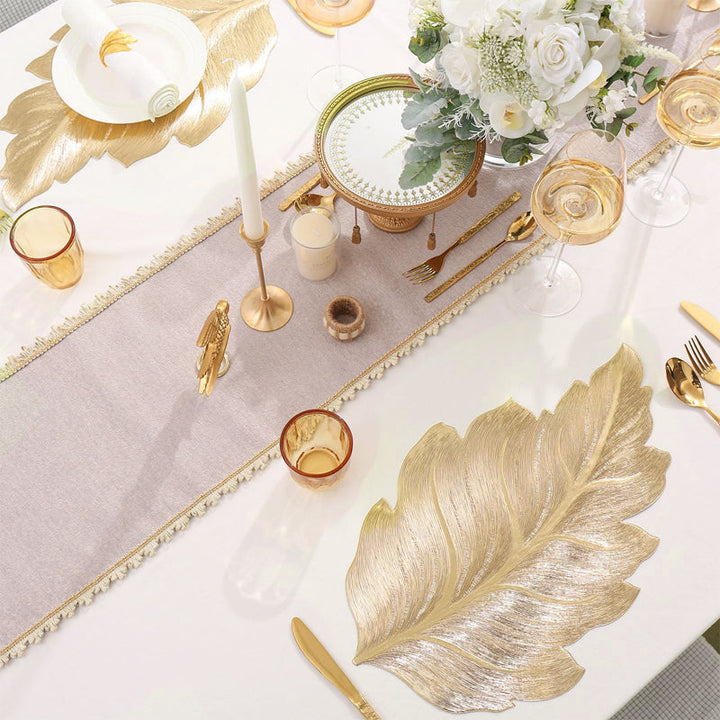 BowLift | Gold Leaf Luxury Placemat – 3D Elegant Table Mat made of PVC