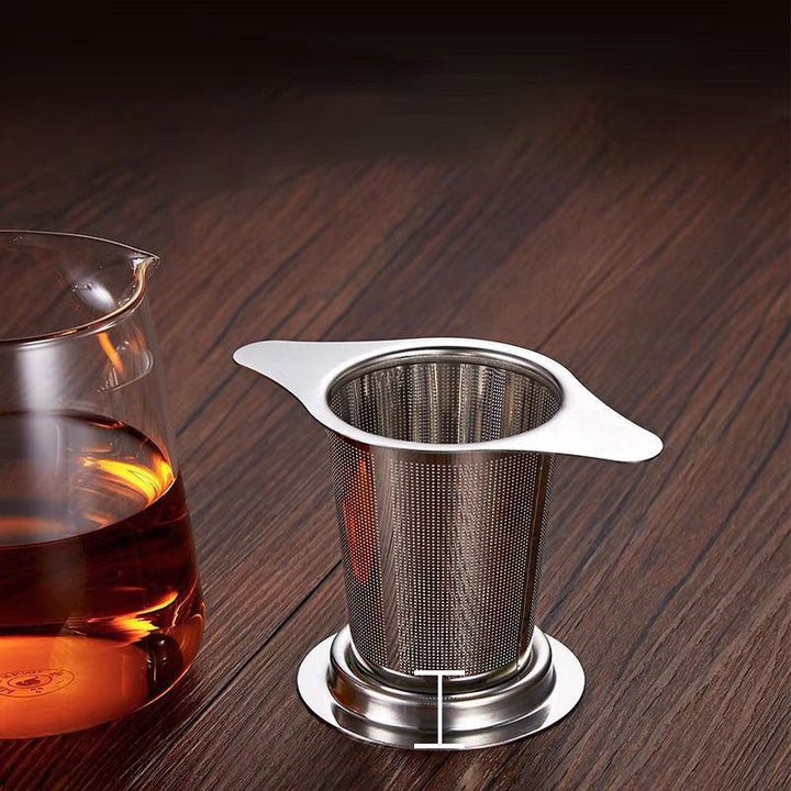 BowLift | Stainless steel tea filter with double handles and lid