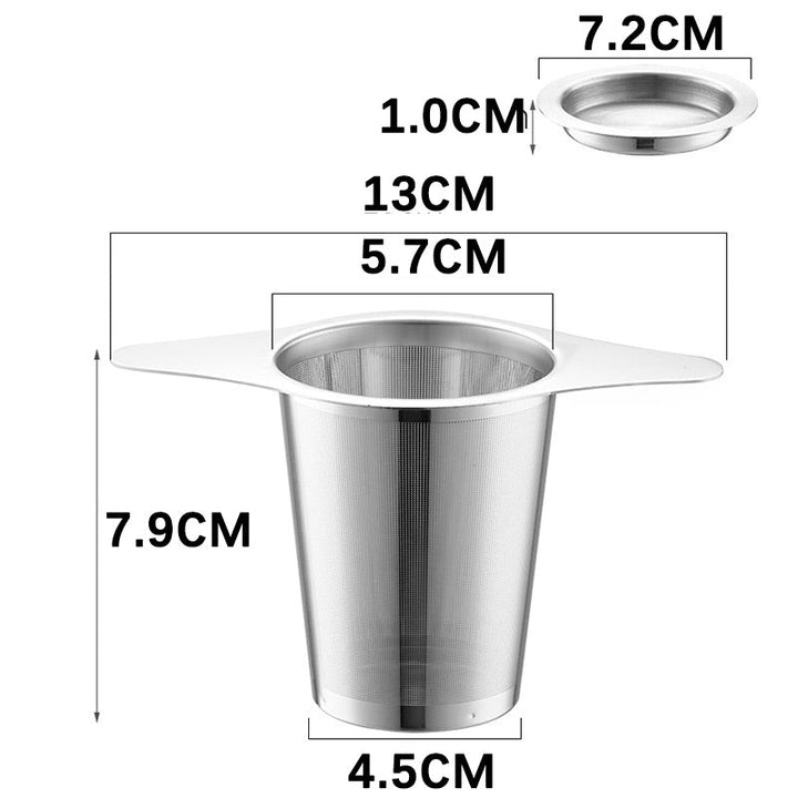 BowLift | Stainless steel tea filter with double handles and lid