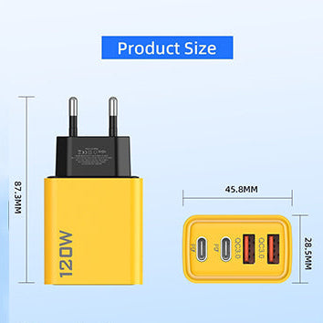 120W USB fast charger with 4 ports | Bowlift
