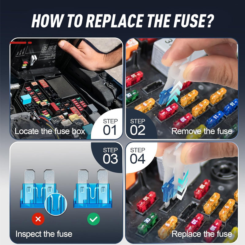 Automotive fuse assortment 300 pieces with fuse puller | Bowlift
