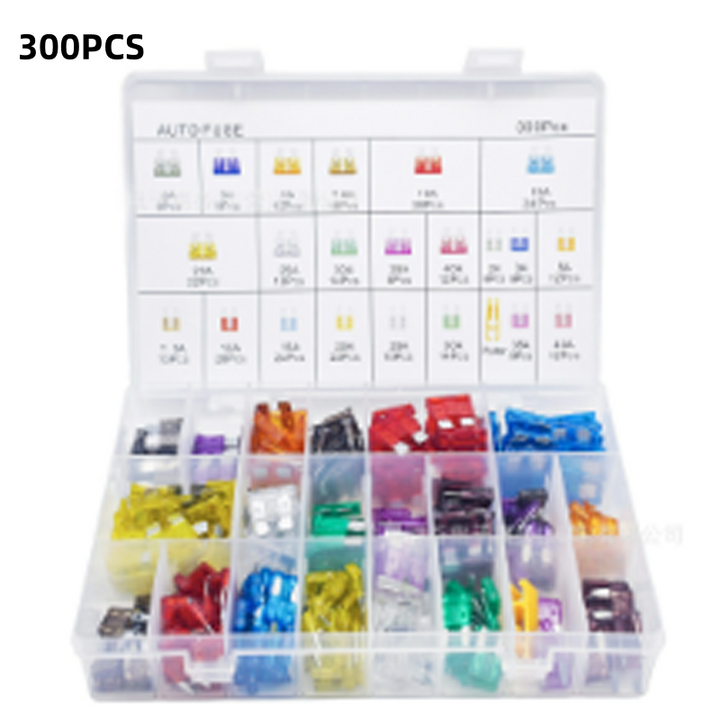 Automotive fuse assortment 300 pieces with fuse puller | Bowlift