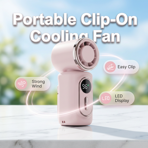 Portable Clip-On Fan with LED Display | Bowlift