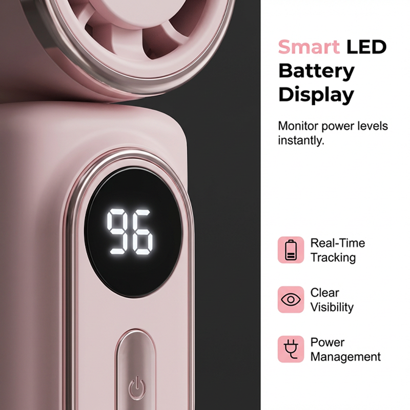 Portable Clip-On Fan with LED Display | Bowlift