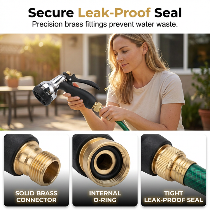 Metal garden hose spray gun with high pressure | Bowlift