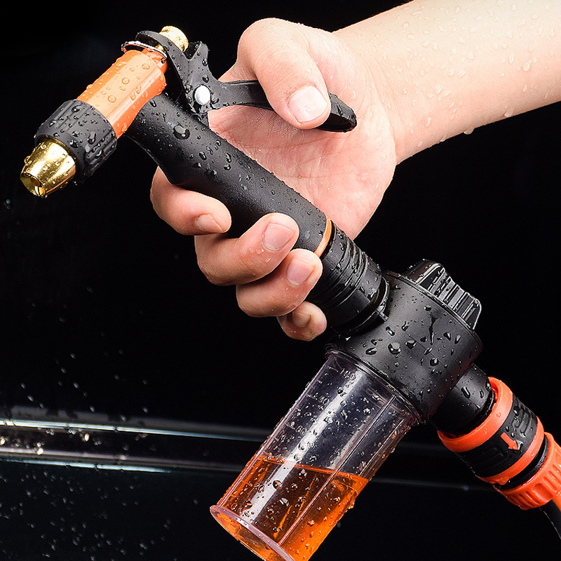 High-pressure garden hose nozzle made of metal | Bowlift
