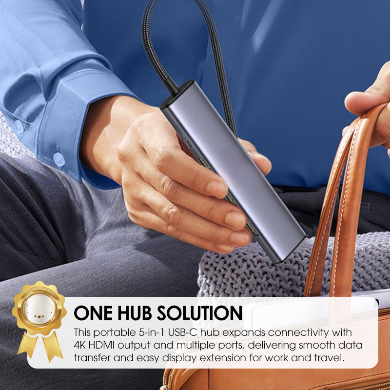 5-in-1 USB-C Hub with 4K HDMI output | Bowlift