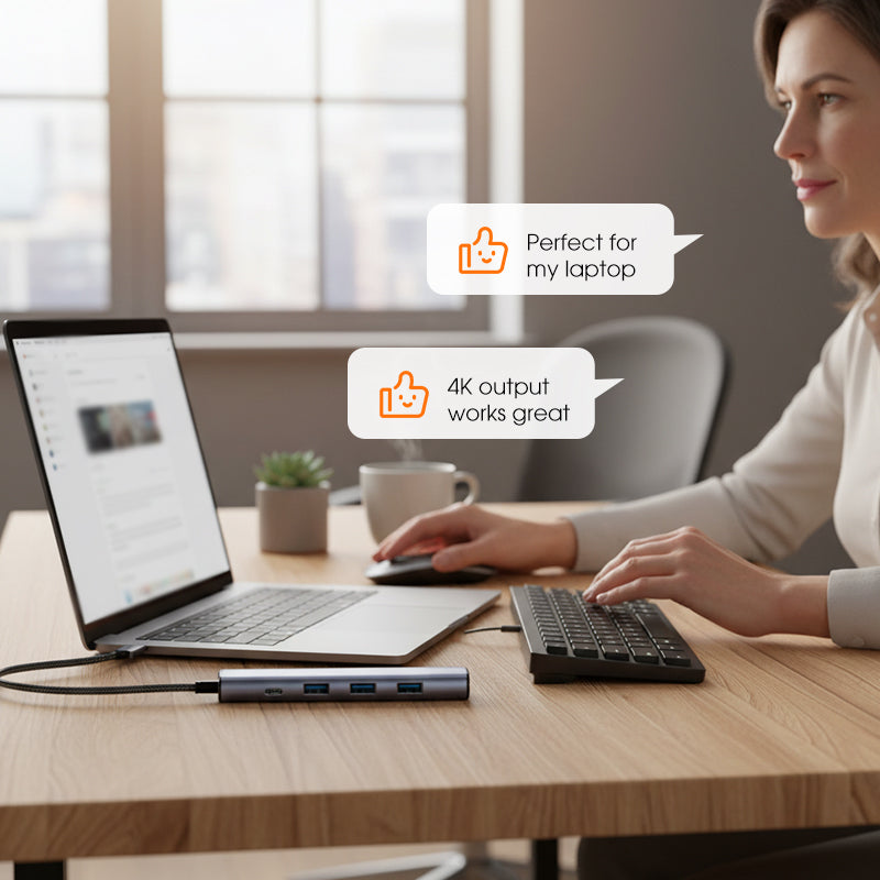 5-in-1 USB-C Hub with 4K HDMI output | Bowlift