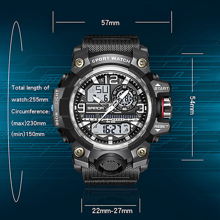 Men's multifunctional watch with luminous display & water protection | Bowlift