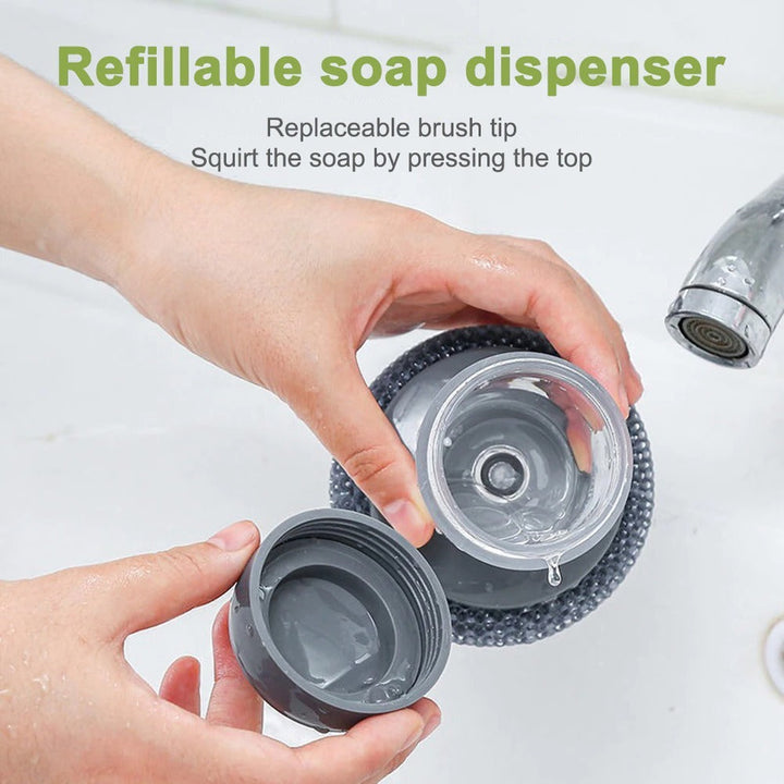 Kitchen soap dispenser with hand brush | Bowlift