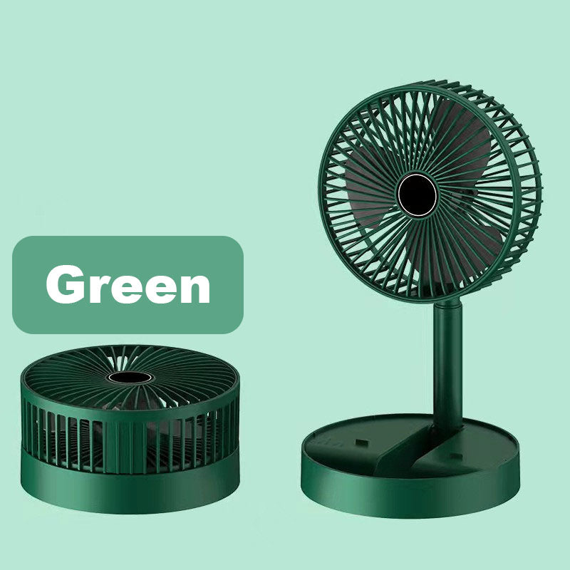 Rechargeable, foldable USB telescope fan – quiet, 180° adjustable, 4 speed levels, portable ✨ | Bowlift