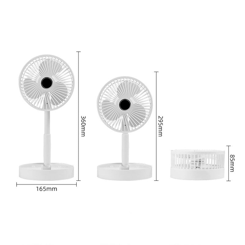 Rechargeable, foldable USB telescope fan – quiet, 180° adjustable, 4 speed levels, portable ✨ | Bowlift