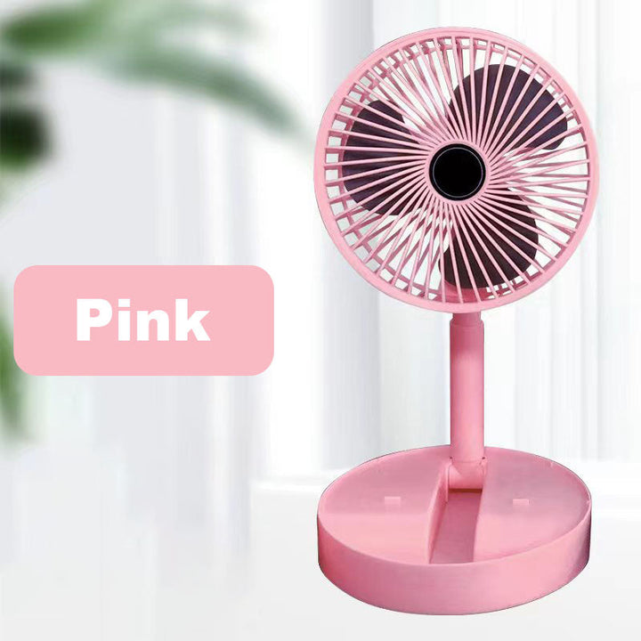 Rechargeable, foldable USB telescope fan – quiet, 180° adjustable, 4 speed levels, portable ✨ | Bowlift
