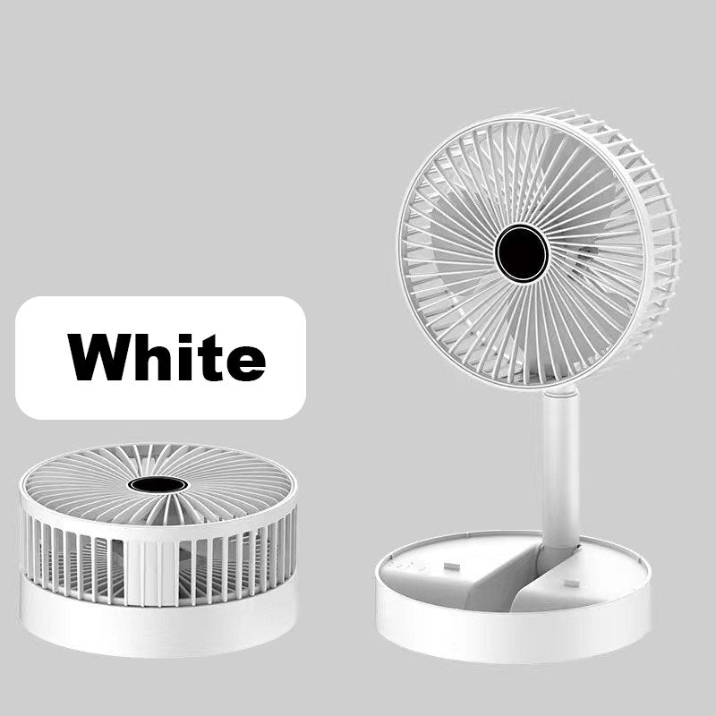 Rechargeable, foldable USB telescope fan – quiet, 180° adjustable, 4 speed levels, portable ✨ | Bowlift