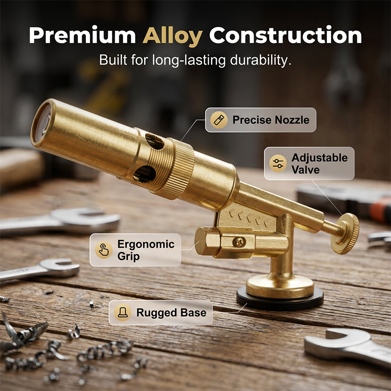 Portable Butane Soldering Torch Set Gold | Bowlift