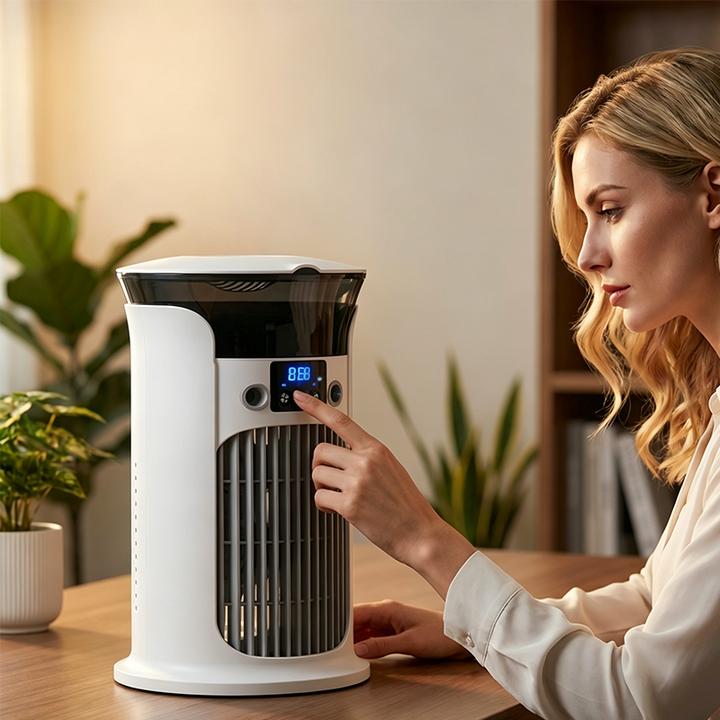 3-in-1 Desktop Air Cooler Fan | Bowlift