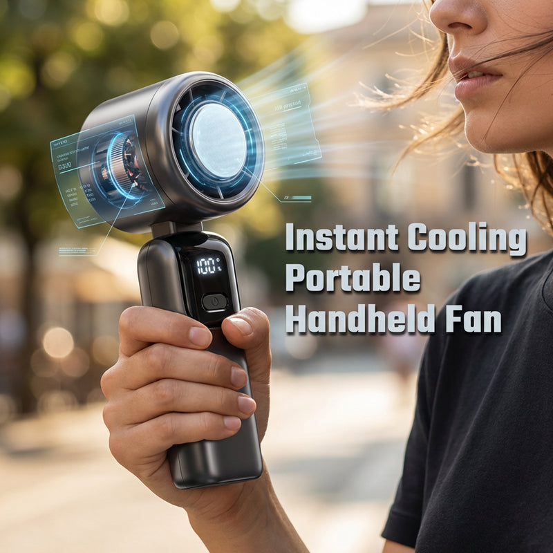 Portable High-Speed Handheld Fan with Ice Cooler | Bowlift