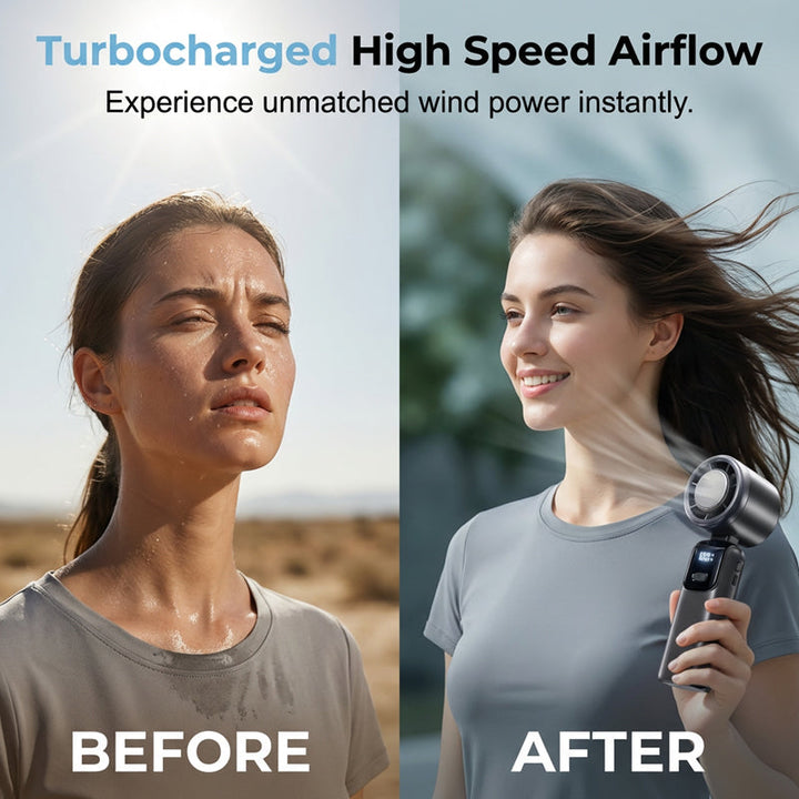 Portable High-Speed Handheld Fan with Ice Cooler | Bowlift