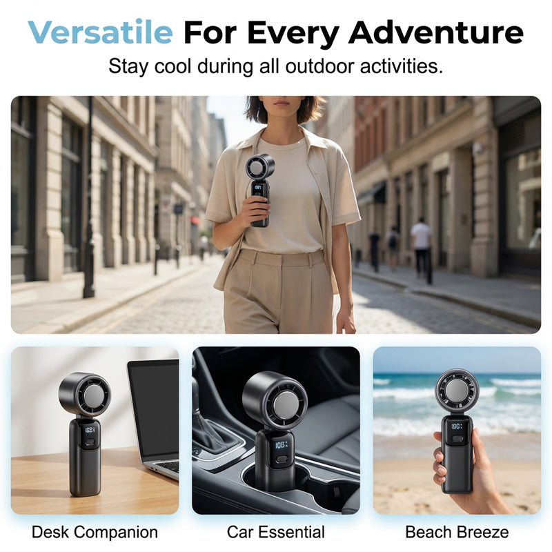 Portable High-Speed Handheld Fan with Ice Cooler | Bowlift