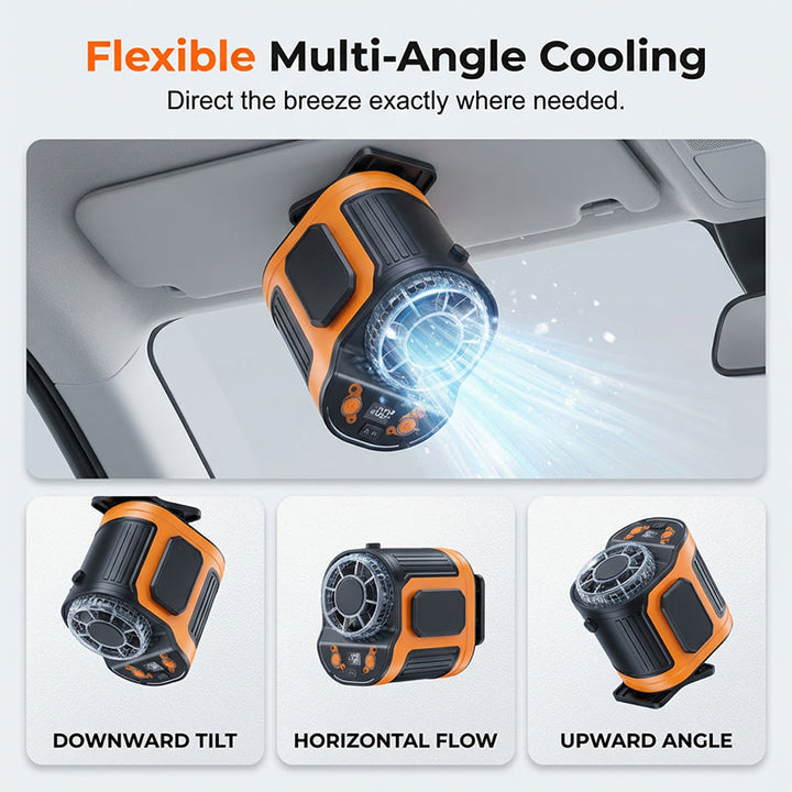 Portable Car Clip On Fan with LED Display | Bowlift