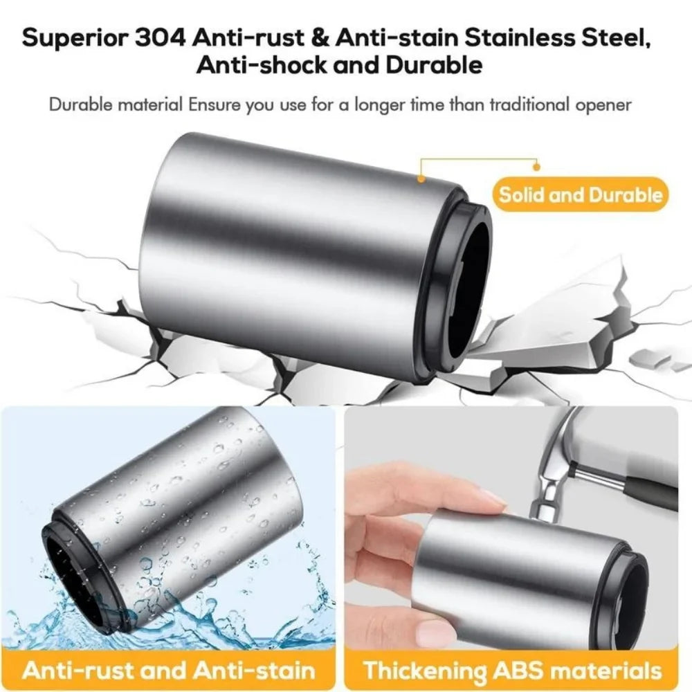 Stainless Steel Automatic Beer Bottle Opener Wine Cap Opener | Bowlift
