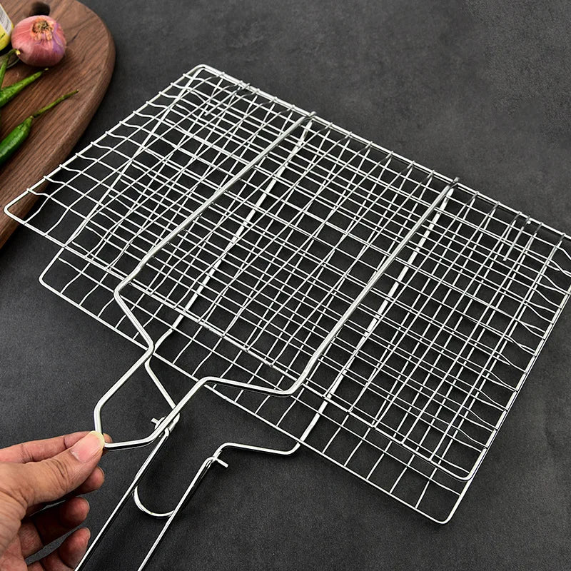 Stainless Steel BBQ Mesh Non Stick Grilling Basket Grill Barbecue Tool | Bowlift