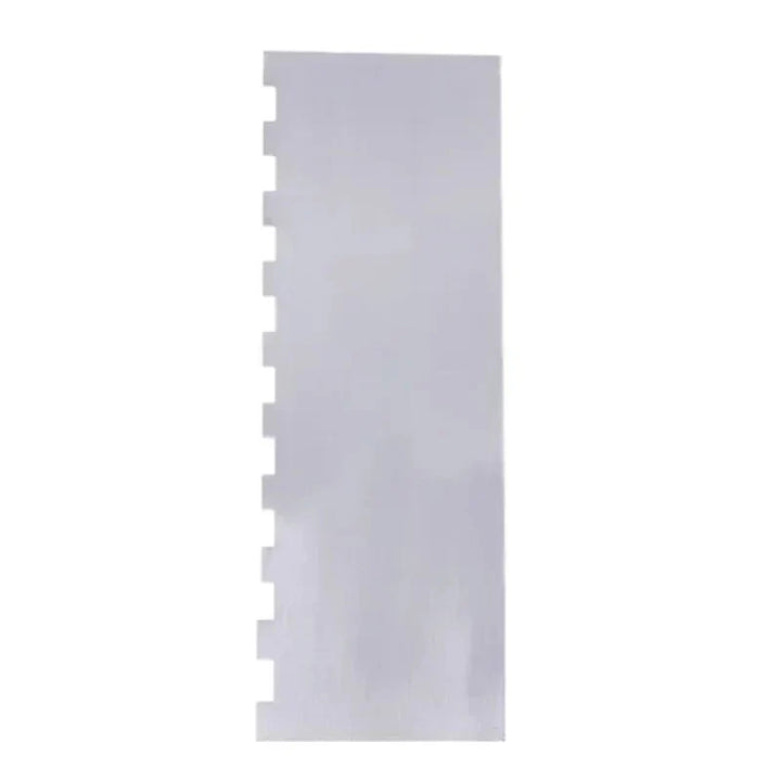 Stainless Steel Cake Scraper Double-Sided Patterned Pastry Decorating | Bowlift