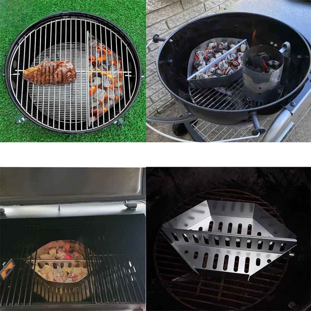 Stainless Steel Charcoal Basket BBQ Charcoal Grill Accessories | Bowlift