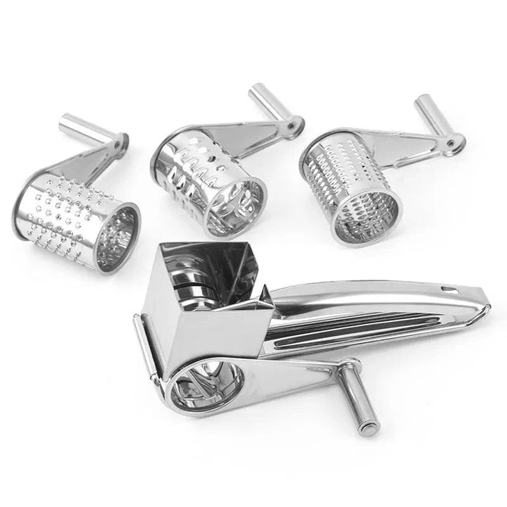 Stainless steel cheese grater with interchangeable blades | Bowlift
