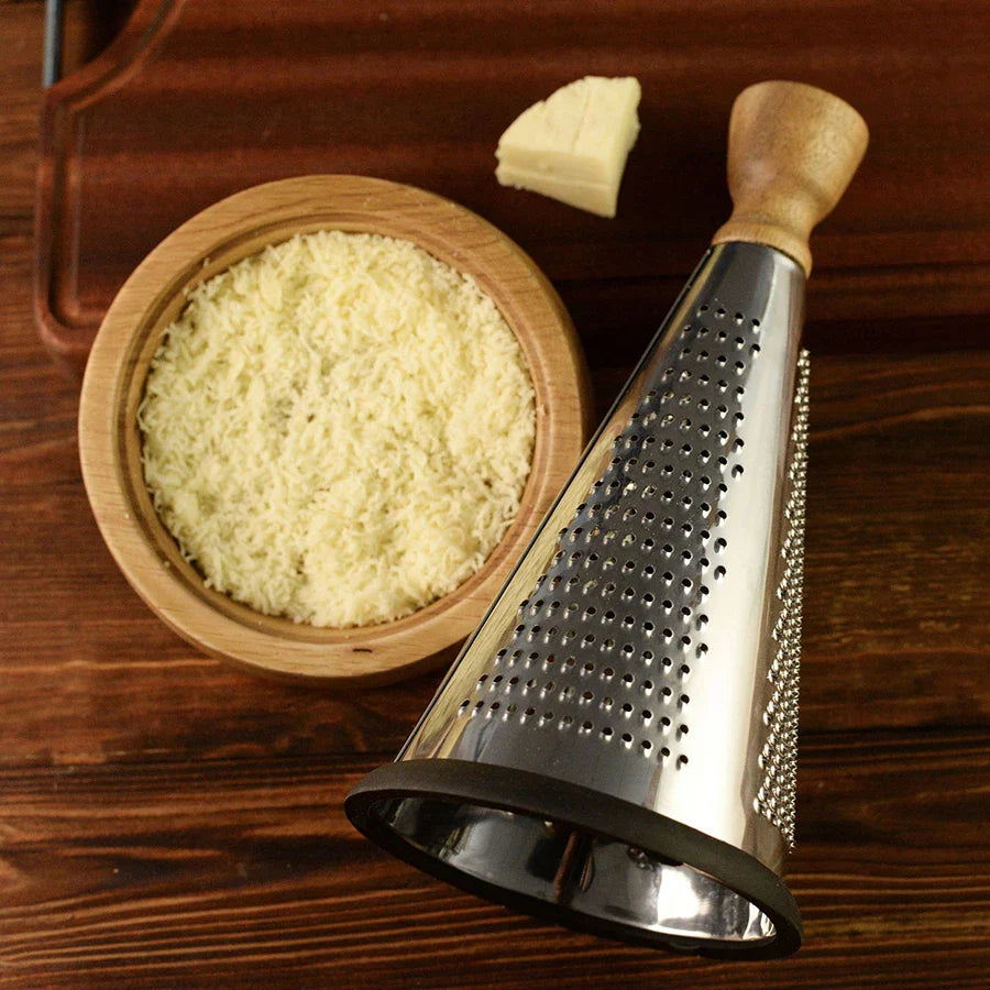 Stainless Steel Cone Cheese Grater Multi Purpose Manual Rotary Grater | Bowlift