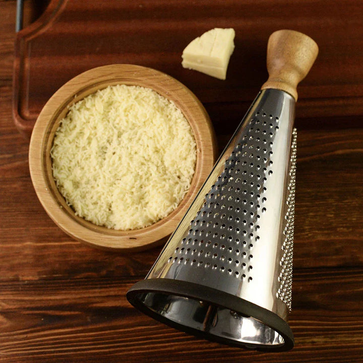 Stainless Steel Cone Cheese Grater Multi Purpose Manual Rotary Grater | Bowlift